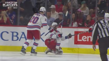 NYR@CAR: Lafrenière scores goal against Frederik Andersen