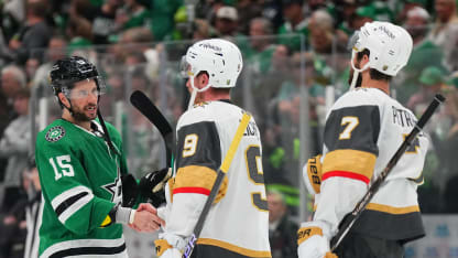 Golden Knights, Stars shake hands