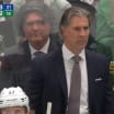 Jared Bednar lookalike sits behind Colorado coach in Dallas