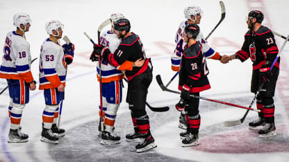 Islanders, Hurricanes shake hands