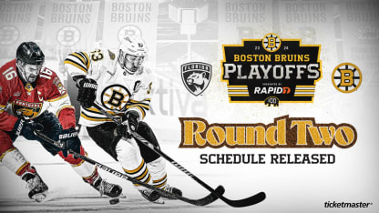 NHL Announces Schedule for Bruins Second-Round Playoff Series vs. Florida Panthers