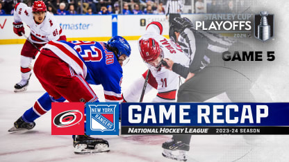 Carolina Hurricanes New York Rangers Game 5 recap May 13