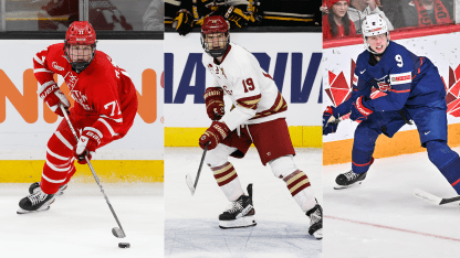 Projected 1st pick Celebrini prospects Gauthier Blake named Hobey Baker finalists